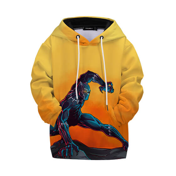 Sweat à Capuche Black Panther Jaune Orange Enfant