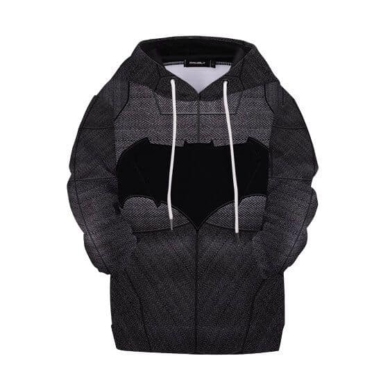 Sweat à Capuche Enfant Noir Style Armure de Batman