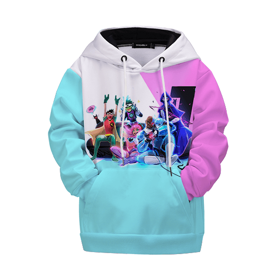 Sweat à Capuche Enfant Teen Titans Pastel Bleu Rose