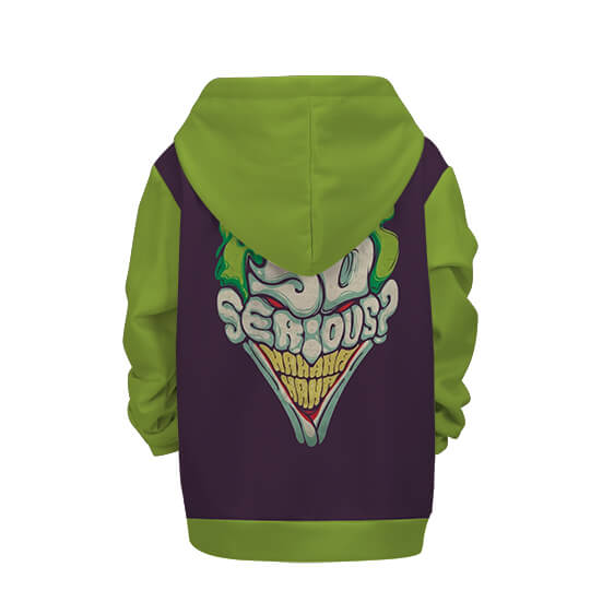 Sweat à Capuche Joker Violet et Vert "So Serious?" Enfant