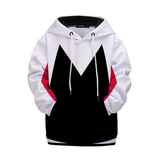 Sweat à Capuche Spider-Gwen Noir Blanc Enfant