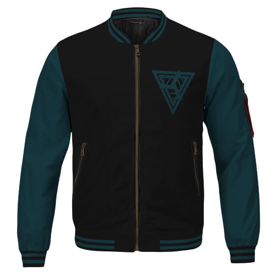Captain Marvel Car-Ell Logo Veste Noire Style Letterman