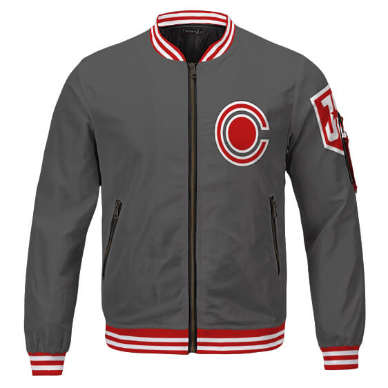 Cyborg Victor Stone Gris Rouge Logo Veste Bomber