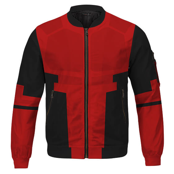 Deadpool Rouge Noir Cosplay Costume Veste Bomber