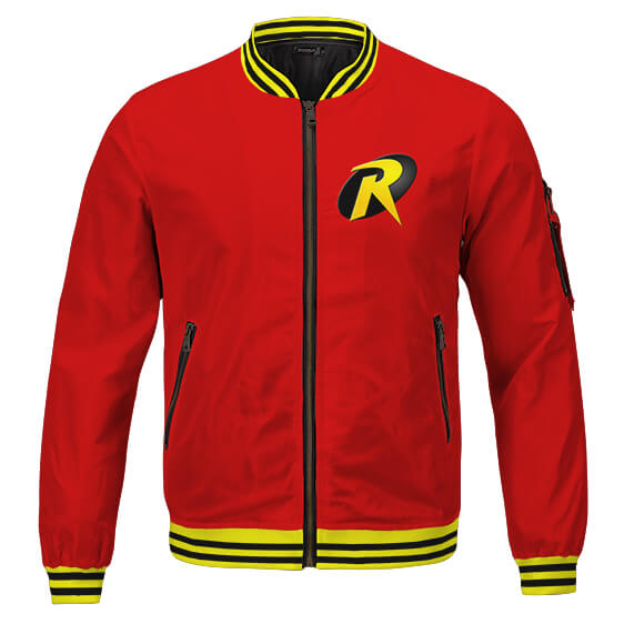 Robin Rouge Jaune Logo Veste Varsity Teen Titans