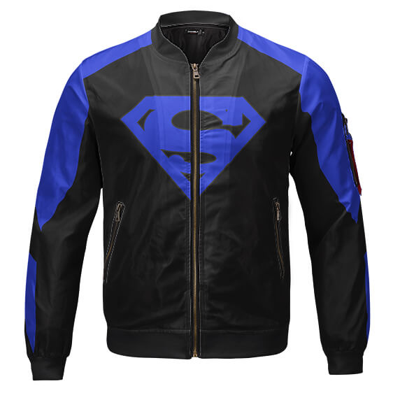 Superman Veste Bomber Noire et Bleue
