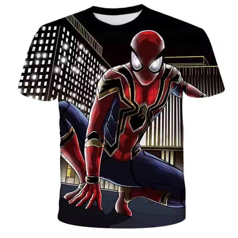 T-shirt Spider-Man Infinity War Enfant Costume Ville Nuit