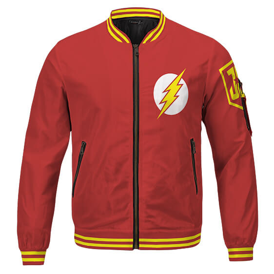 The Flash Rouge Jaune Logo Éclair Veste Varsity DC Comics