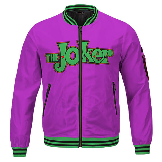 The Joker Violet Vert Carte Veste Bomber DC Comics