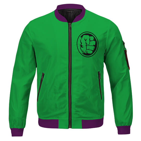 Veste Bomber Hulk Verte Poing Noir 2