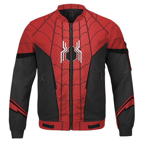 Veste Bomber Spider-Man Rouge et Noir Style Cosplay