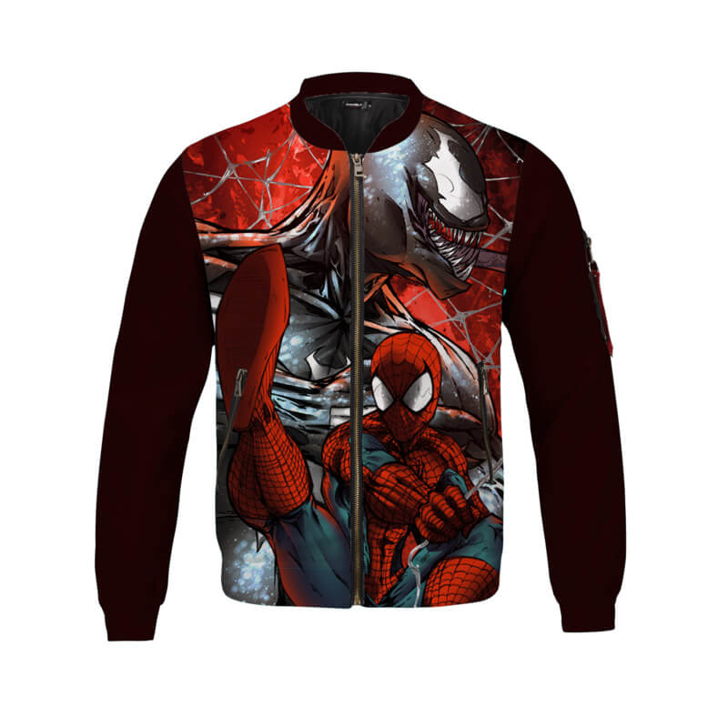 Veste Bomber Spider-Man et Venom Rouge